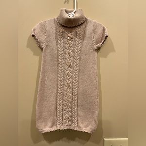 Tan Short Sleeve Turtleneck Sweater Dress- Brand Savannah size 3T